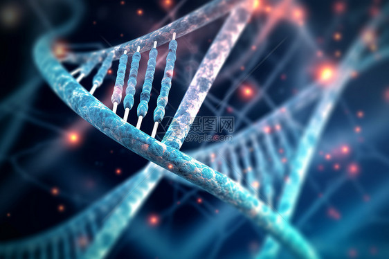 抽象DNA链的概念图图片