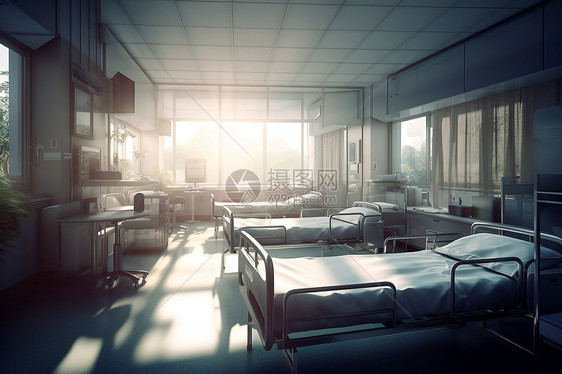 现代医院病房图片