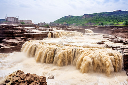黄河壶口瀑布的自然景观图片