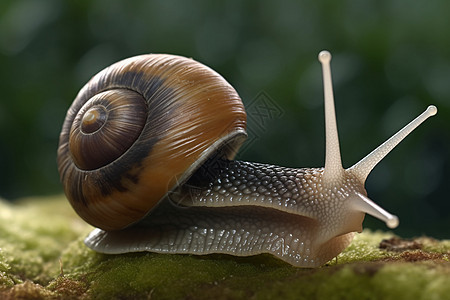 花园中的蜗牛图片