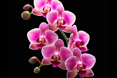盛开的粉红色兰花图片