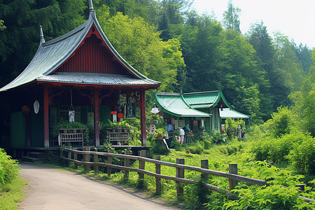 自然风景山间景区高清图片