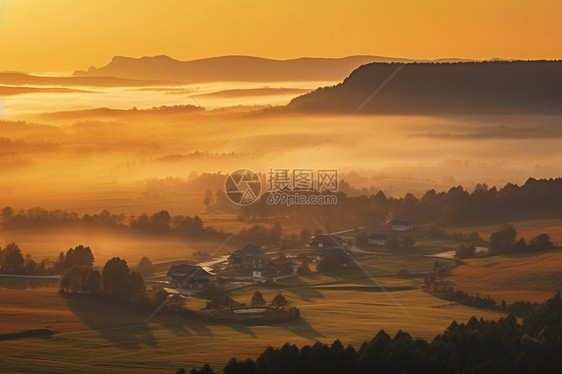 日出时户外的美景图片