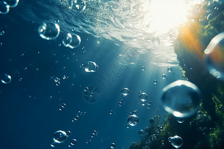 抽象的水下气泡图片