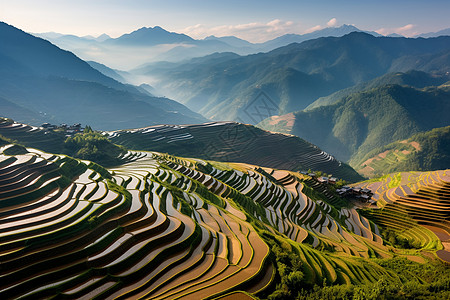 梯田地形图片