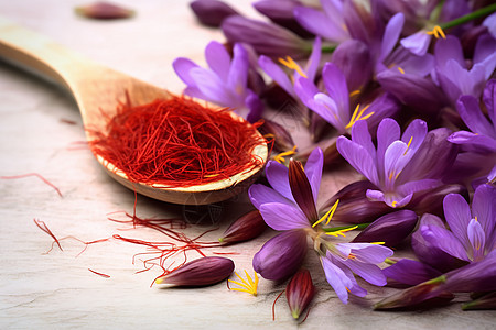 新鲜藏红花背景图片