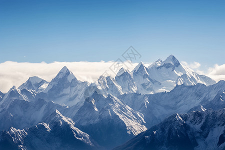 雄伟的山峰背景图片