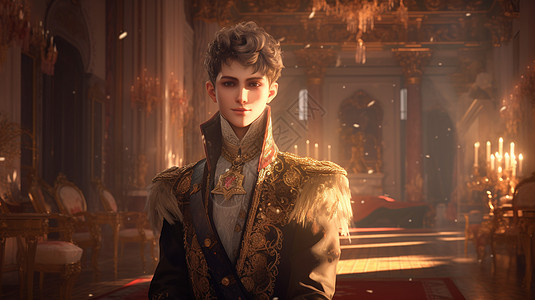 游戏场景中皇家装束中的王子图片