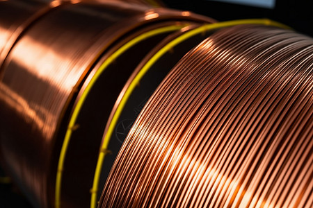 铜电缆工业铜锭高清图片