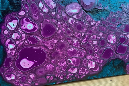 紫色气泡丙烯酸绘画图片