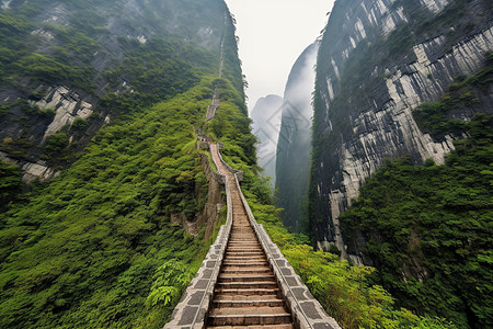 成功阶梯通往山顶的台阶背景