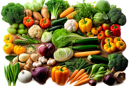 新鲜蔬果大礼包背景图片
