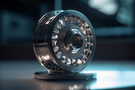 金属轮毂透视图高清图片