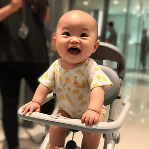 孩子笑脸可爱的微笑婴儿背景