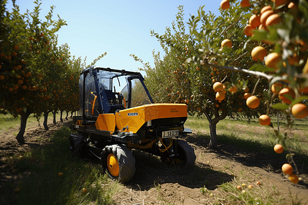 机器人辅助果园采摘水果提高效率图片