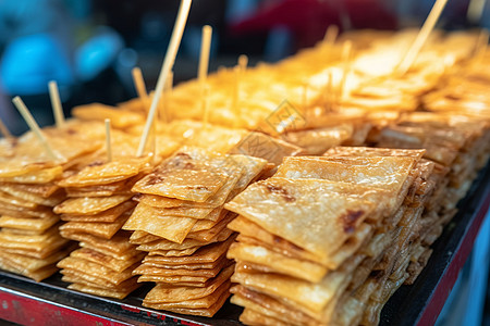 夜市烤豆腐图片