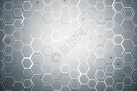 科技六边形灰色背景图片