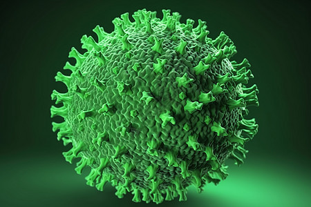 绿色病毒微生物细胞背景图片