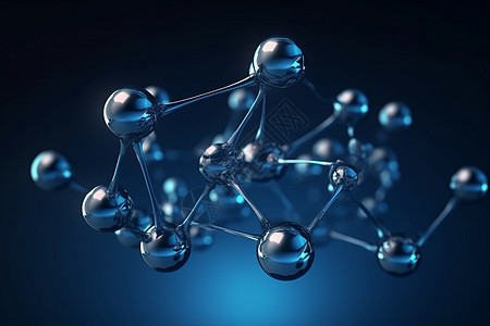 分子原子模型抽象结构科学医学概念d渲染插图图片