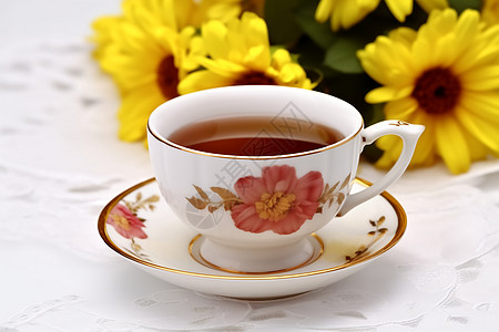 瓷器茶杯背景图片