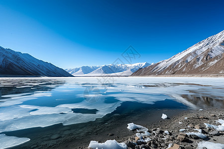 高原雪山湖泊图片