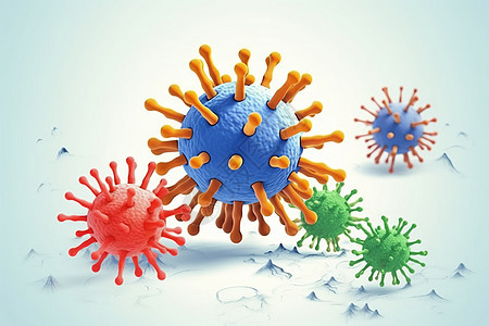 抗体攻击病毒插图图片