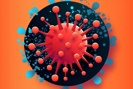 冠状病毒细菌细胞图标图片