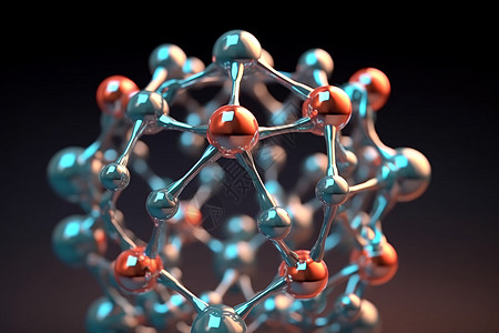 元素分子原子结构模型背景