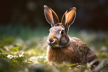 野外可爱兔子图片