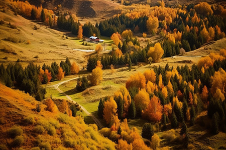 秋季山区美景图片