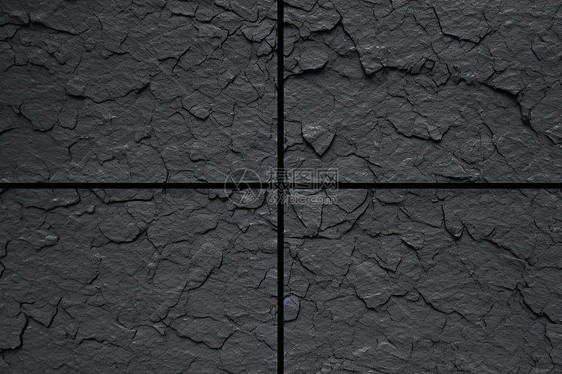 黑色石材地板图片