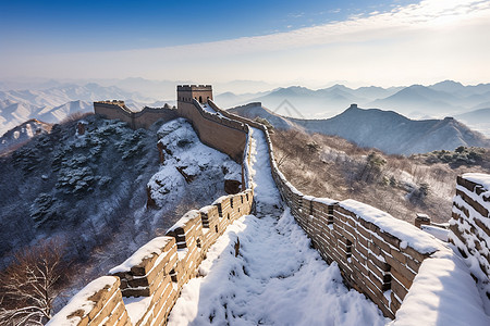 雪景中的文明古迹图片