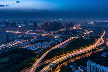 城市高速公路夜景图片