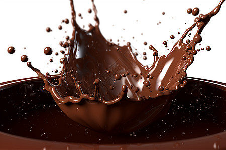 飞溅的黑巧克力背景图片