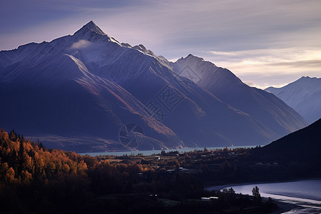 秋天美丽的高山风景图片