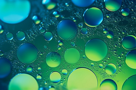 绿色抽象气泡纹理背景图片