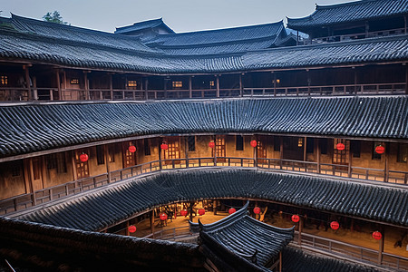 中国传统特色建筑背景图片