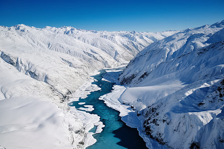 冰山冰雪河流图片