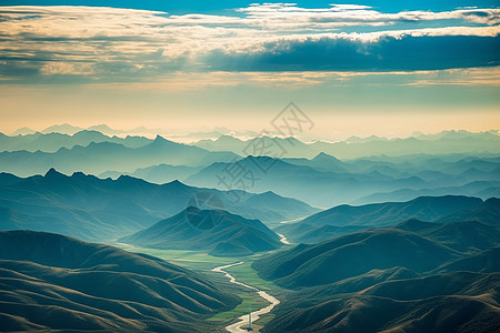 天空山脉风景图片