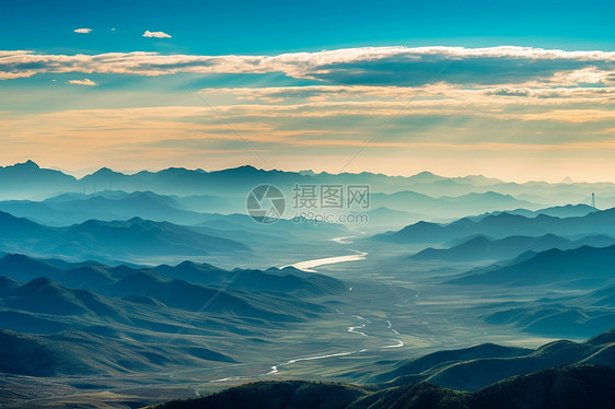 天空山脉旅行风景图片