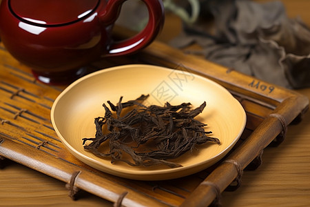 中式大红袍红茶图片