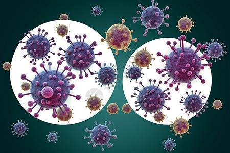 微生物病毒细胞图片