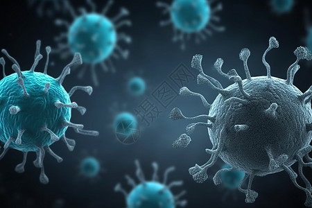 生物细胞内部病毒图片