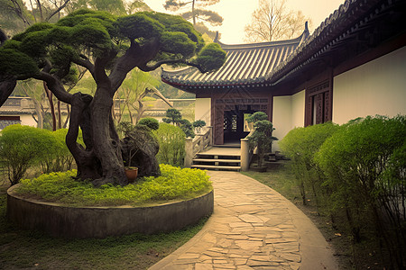 中式庭院建筑图片