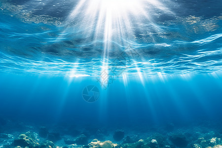 明亮的水底世界图片