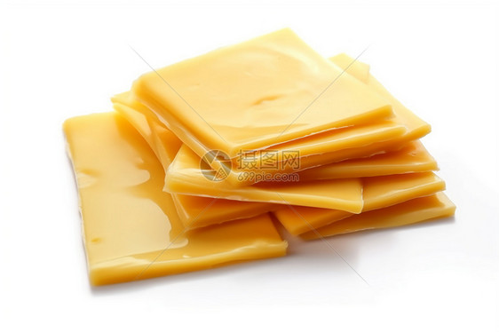 新鲜的奶酪片图片