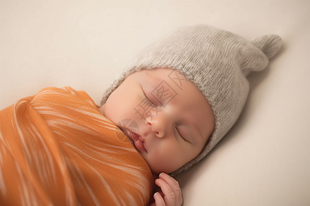 婴儿睡觉的肖像图片