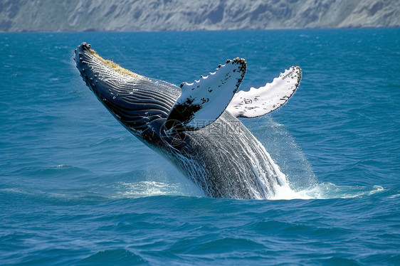 海洋中的座头鲸图片