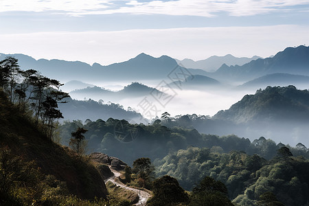 山峰的美丽风光图片