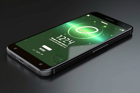 手机充电手机屏幕上的概念设计图片